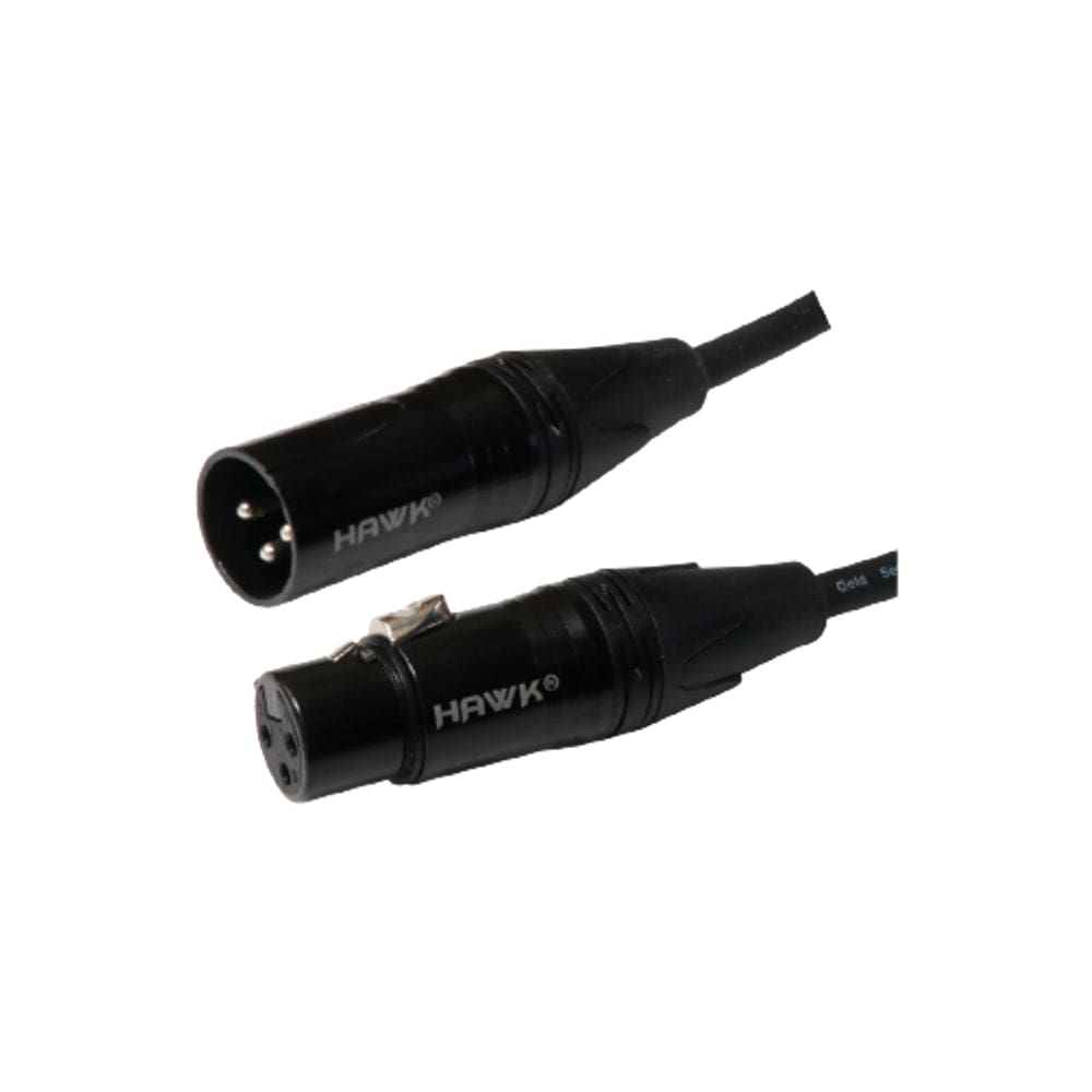 hawk microphone cables 10 meter hawk sxfg-033 gold series xlr male to xlr female microphone cable with cable tie   