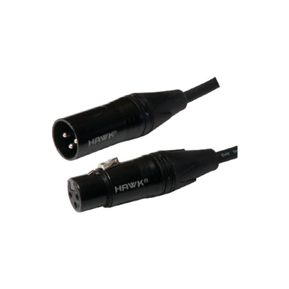 hawk microphone cables 10 meter hawk sxfg-033 gold series xlr male to xlr female microphone cable with cable tie   