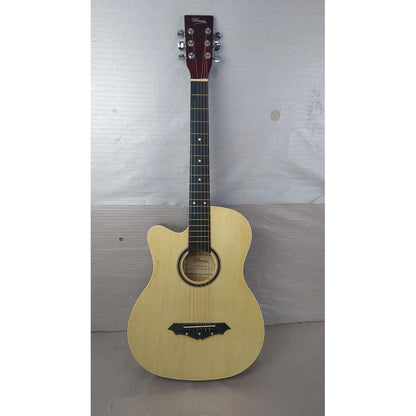 henrix acoustic guitars 202101650147 henrix 38c cutaway acoustic guitar with dual action truss rod, gigbag, picks, string set, strap, cloth & ebook - left handed - open box b stock 