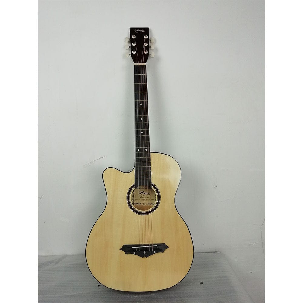 henrix acoustic guitars 202101680654 henrix 38c cutaway acoustic guitar with dual action truss rod, gigbag, picks, string set, strap, cloth & ebook - open box b stock   #barcode_202101680654