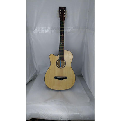 henrix acoustic guitars 202101754660 henrix 38c cutaway acoustic guitar with dual action truss rod, gigbag, picks, string set, strap, cloth & ebook - open box b stock   
