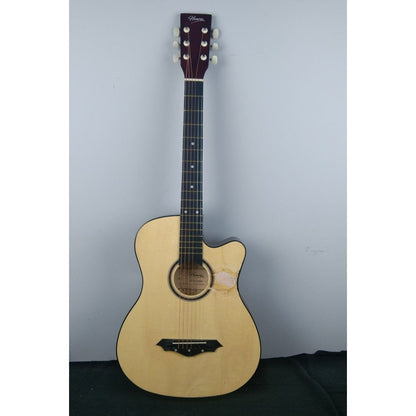 henrix acoustic guitars 202101793229 henrix 38c cutaway acoustic guitar - natural - open box b stock 
