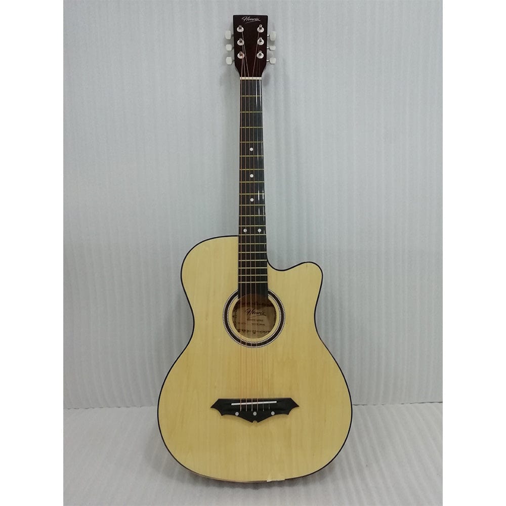 henrix acoustic guitars 202101796841 henrix 38c cutaway acoustic guitar - natural - open box b stock 