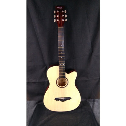 henrix acoustic guitars 202301899921 henrix 38c cutaway acoustic guitar - natural - open box b stock 