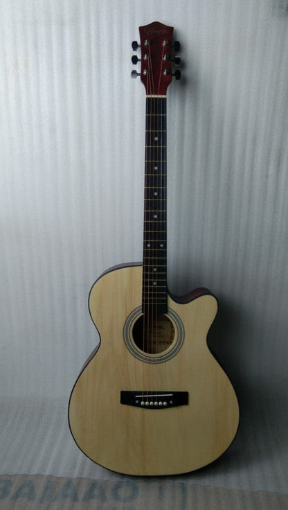 Henrix Acoustic Guitars 202301902044 Henrix 40C 40-Inch Cutaway Acoustic Guitar with Dual Action Truss Rod, Gigbag, Picks, String Set, Strap, Cloth & Ebook - Open Box B Stock