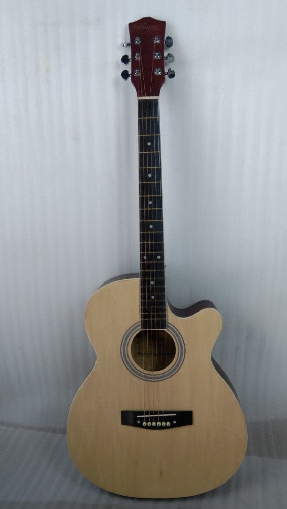 henrix acoustic guitars 202301902418 henrix 40c 40-inch cutaway acoustic guitar with dual action truss rod, gigbag, picks, string set, strap, cloth & ebook - open box b stock   