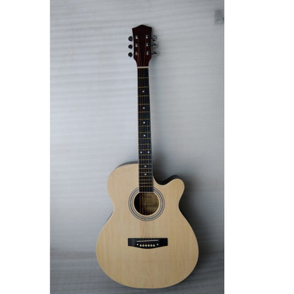 henrix acoustic guitars 202301902419 henrix 40c 40-inch cutaway acoustic guitar with dual action truss rod, gigbag, picks, string set, strap, cloth & ebook - open box b stock   
