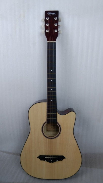 henrix acoustic guitars 202301906558 henrix 38c cutaway acoustic guitar - natural - open box b stock 