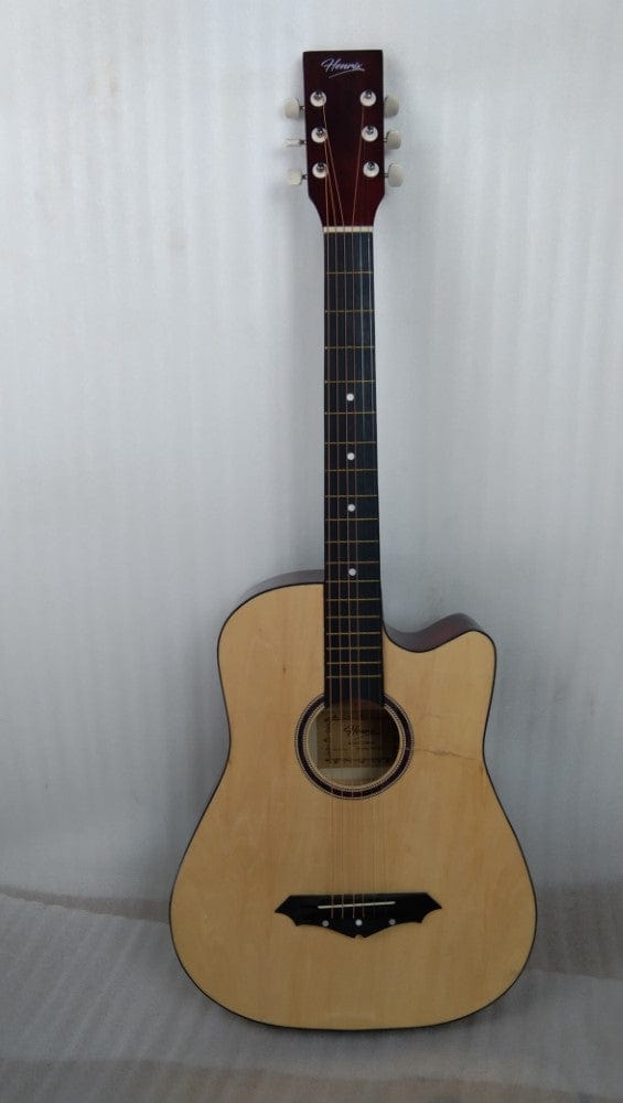 henrix acoustic guitars 202301938502 henrix 38c cutaway acoustic guitar - natural - open box b stock 