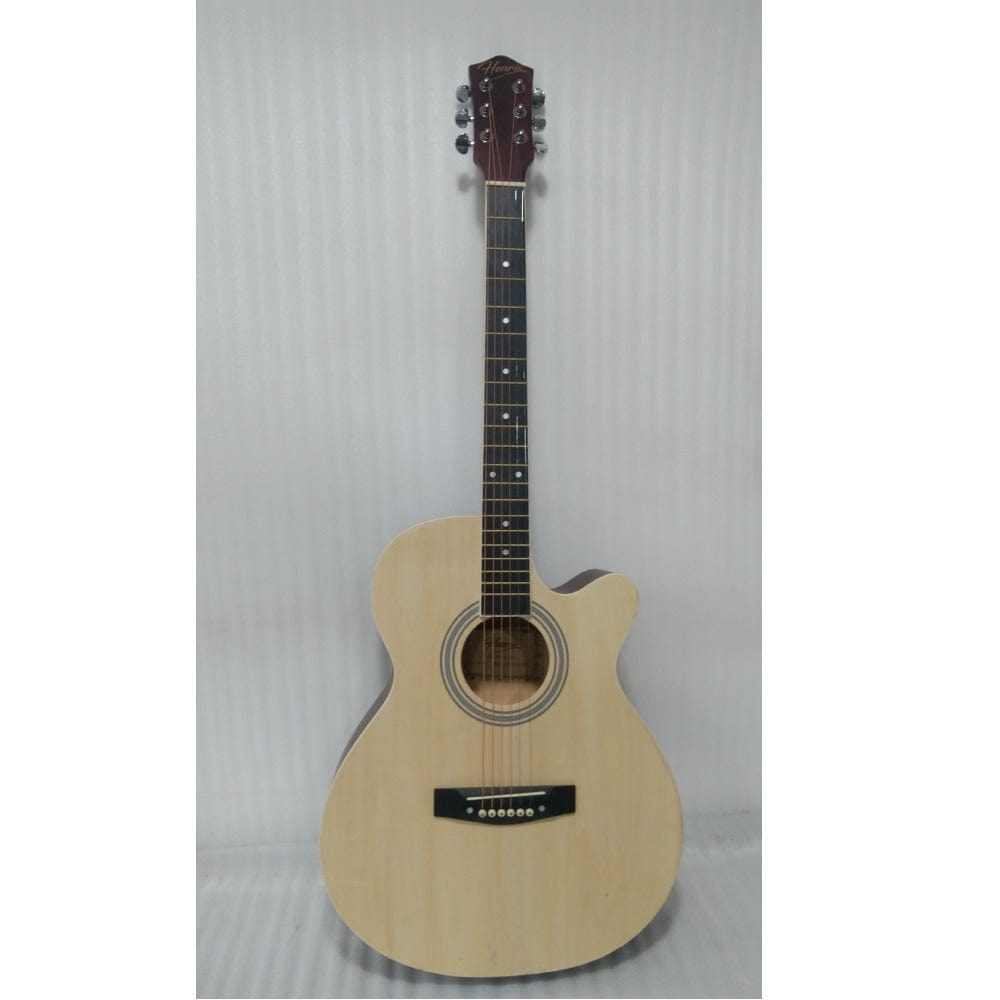 henrix acoustic guitars 202301993189 henrix 40c 40-inch cutaway acoustic guitar with dual action truss rod, gigbag, picks, string set, strap, cloth & ebook - open box b stock   #barcode_202301993189