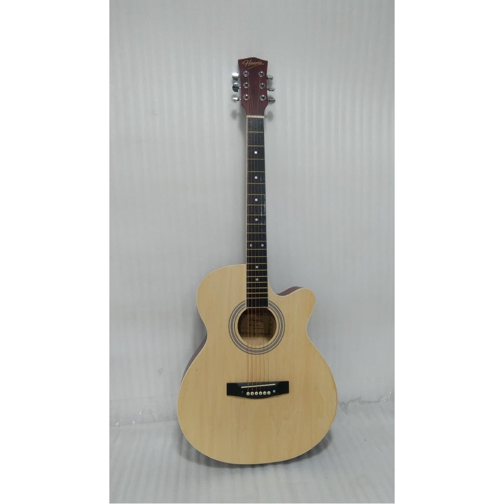 henrix acoustic guitars 202401038122 henrix 40c 40-inch cutaway acoustic guitar with dual action truss rod, gigbag, picks, string set, strap, cloth & ebook - open box b stock   #barcode_202401038122