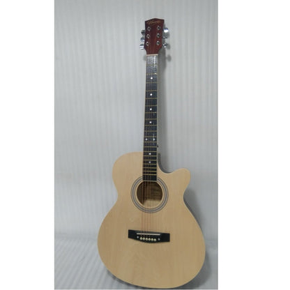 henrix acoustic guitars 202401038133 henrix 40c 40-inch cutaway acoustic guitar with dual action truss rod, gigbag, picks, string set, strap, cloth & ebook - open box b stock   