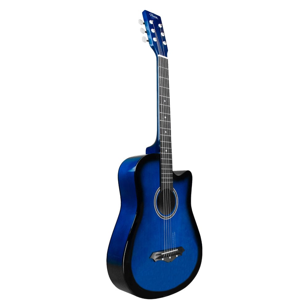 Henrix Acoustic Guitars Henrix 38C 38 Inch Cutaway Acoustic Guitar with Dual Action Truss Rod, Gigbag, Picks, String Set, Strap, Cloth & Ebook