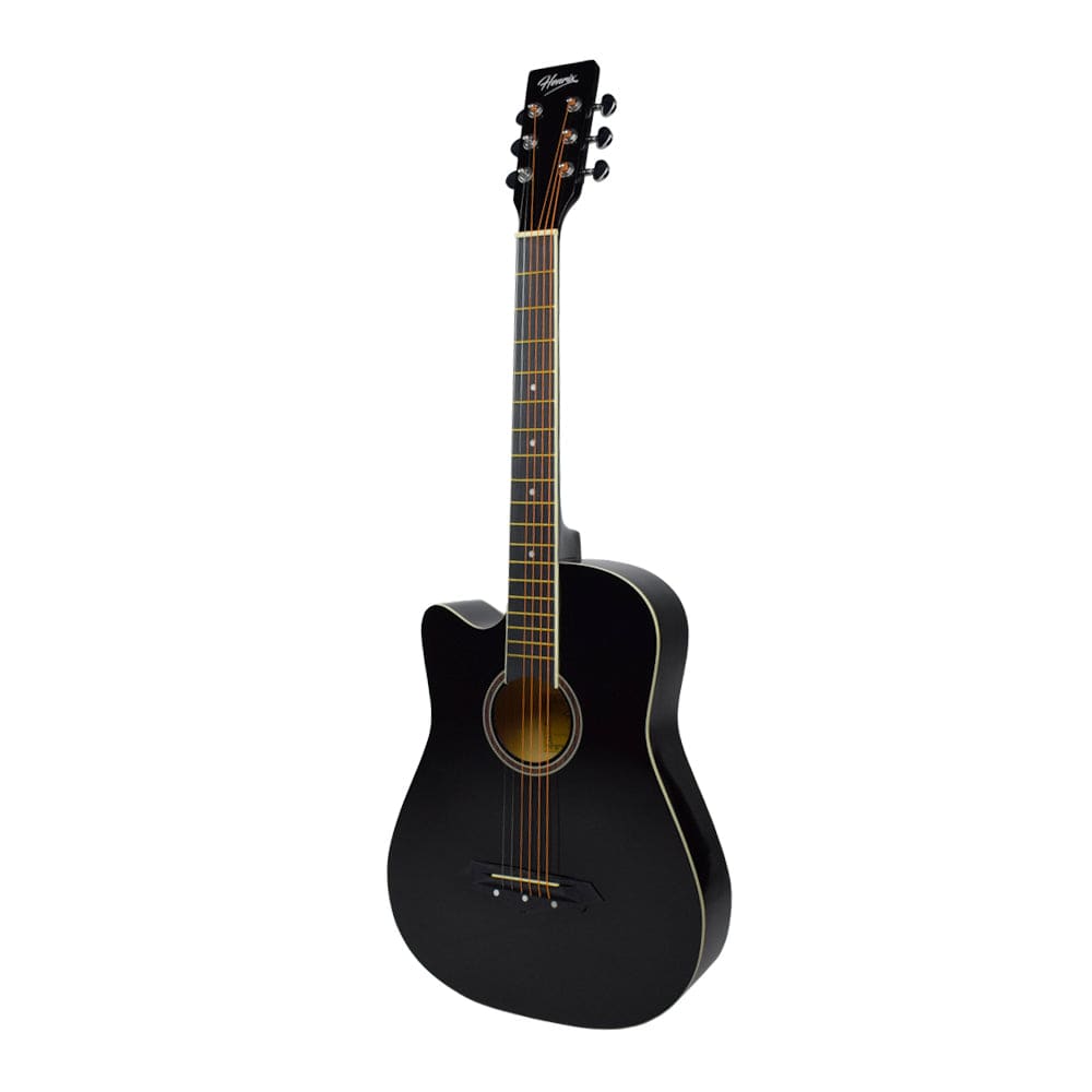 Henrix Acoustic Guitars Henrix 38C 38 Inch Cutaway Acoustic Guitar with Dual Action Truss Rod, Gigbag, Picks, String Set, Strap, Cloth & Ebook