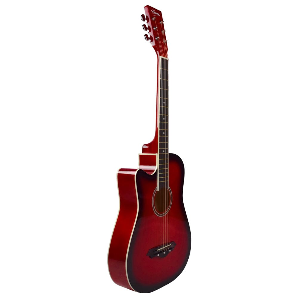 Henrix Acoustic Guitars Henrix 38C 38 Inch Cutaway Acoustic Guitar with Dual Action Truss Rod, Gigbag, Picks, String Set, Strap, Cloth & Ebook