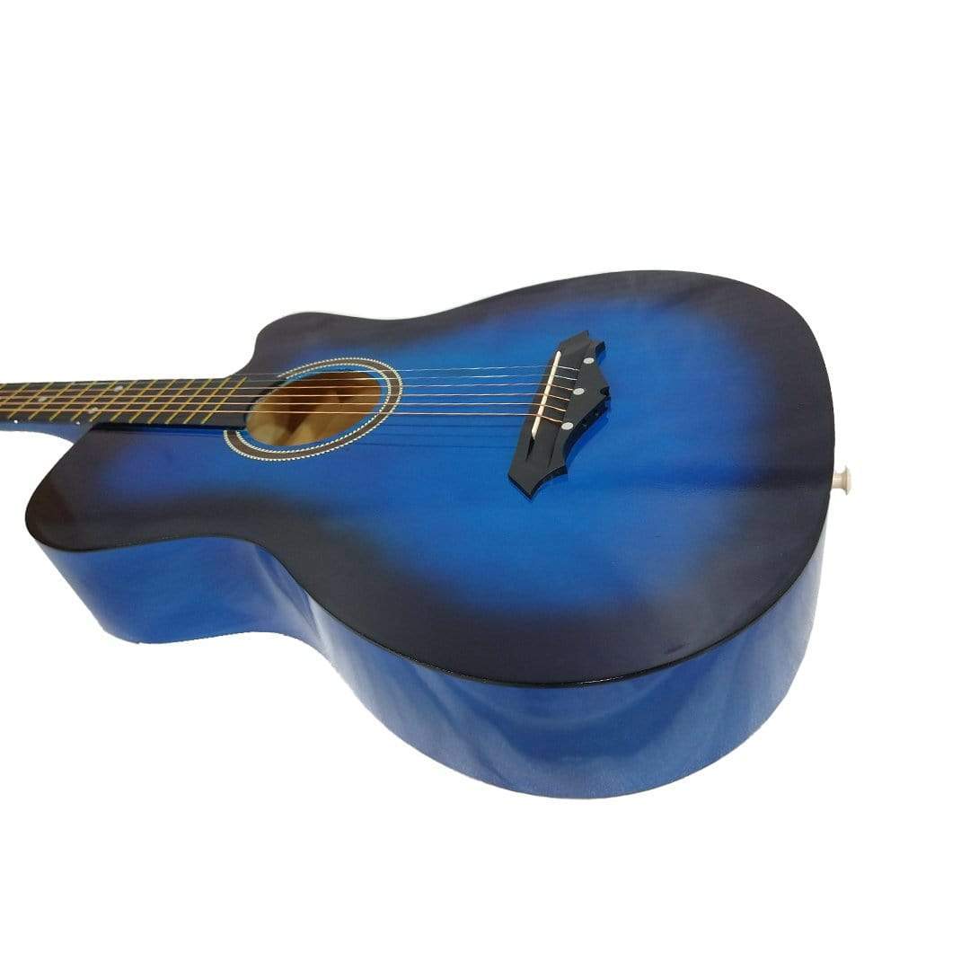 henrix acoustic guitars henrix 38c 38 inch cutaway acoustic guitar with dual action truss rod, gigbag, picks, string set, strap, cloth & ebook - open box