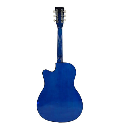 henrix acoustic guitars henrix 38c 38 inch cutaway acoustic guitar with dual action truss rod, gigbag, picks, string set, strap, cloth & ebook - open box