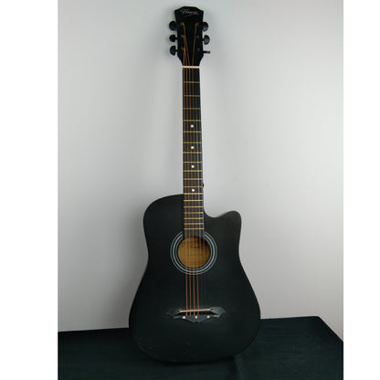 Henrix Acoustic Guitars Henrix 38C Cutaway Acoustic Guitar - Black - Open Box B Stock