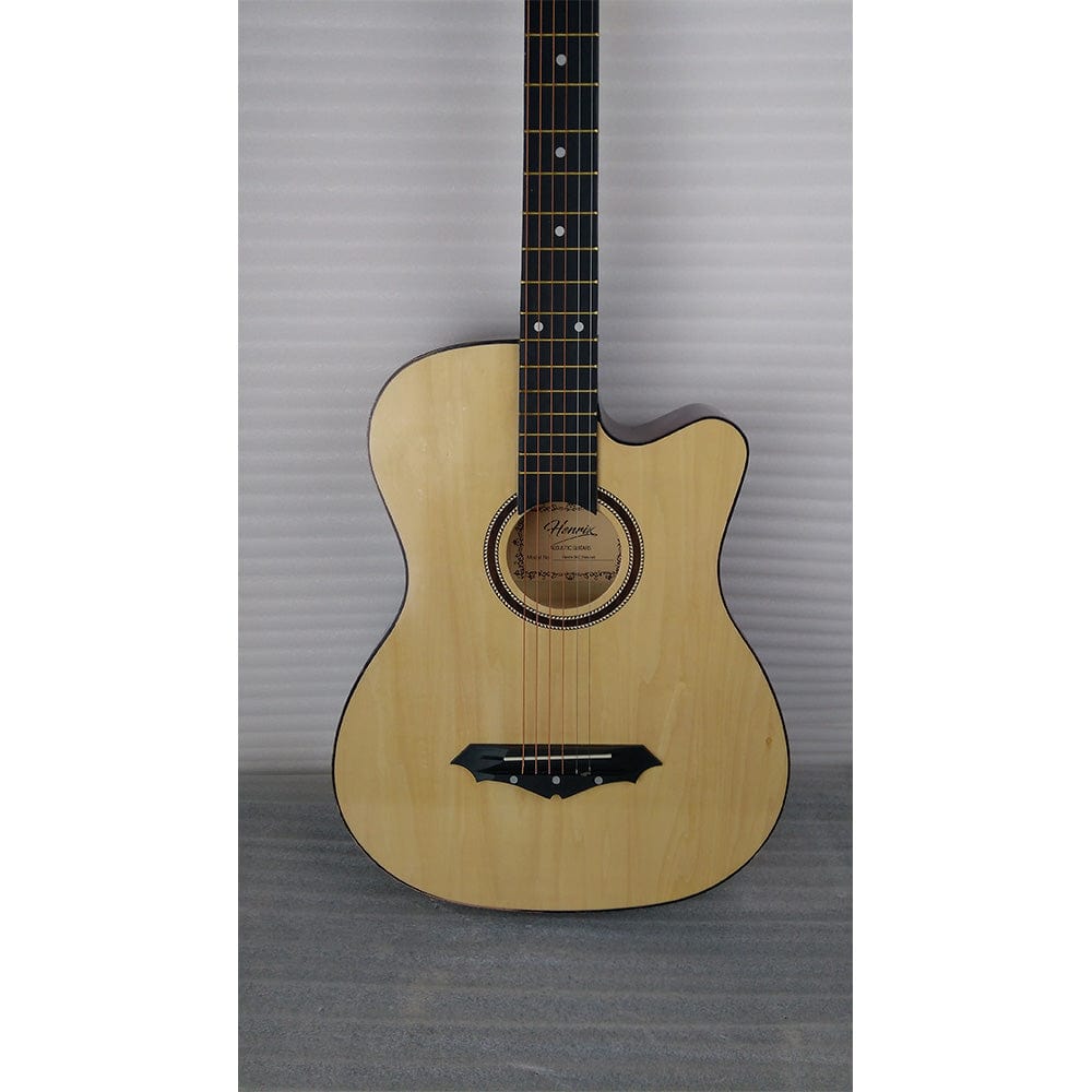 henrix acoustic guitars henrix 38c cutaway acoustic guitar - natural - open box b stock 