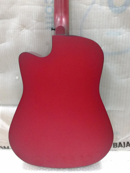 henrix acoustic guitars henrix 38c cutaway acoustic guitar - red burst - open box
