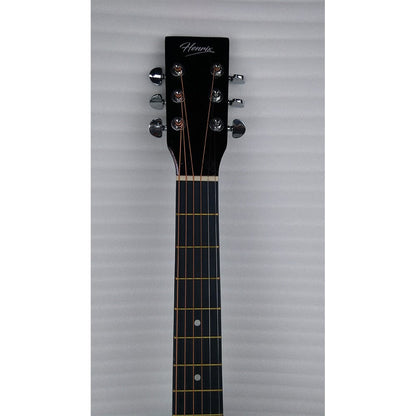 henrix acoustic guitars henrix 38c cutaway acoustic guitar with dual action truss rod, gigbag, picks, string set, strap, cloth & ebook - left handed - open box b stock 
