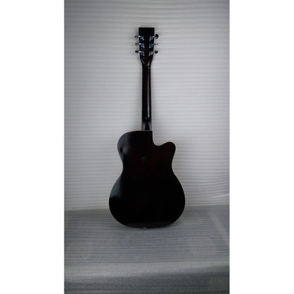 henrix acoustic guitars henrix 38c cutaway acoustic guitar with dual action truss rod, gigbag, picks, string set, strap, cloth & ebook - left handed - open box b stock 