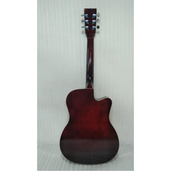 Henrix Acoustic Guitars Henrix 38C Cutaway Acoustic Guitar with Dual Action Truss Rod, Gigbag, Picks, String Set, Strap, Cloth & Ebook - Left Handed - Open Box B Stock