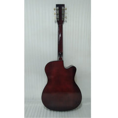 Henrix Acoustic Guitars Henrix 38C Cutaway Acoustic Guitar with Dual Action Truss Rod, Gigbag, Picks, String Set, Strap, Cloth & Ebook - Left Handed - Open Box B Stock
