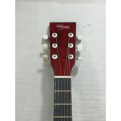 henrix acoustic guitars henrix 38c cutaway acoustic guitar with dual action truss rod, gigbag, picks, string set, strap, cloth & ebook - open box b stock   