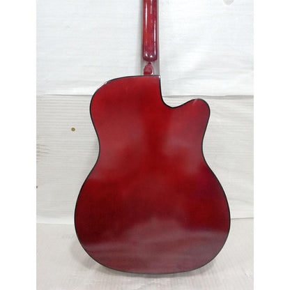 henrix acoustic guitars henrix 38c cutaway acoustic guitar with dual action truss rod, gigbag, picks, string set, strap, cloth & ebook - open box b stock   
