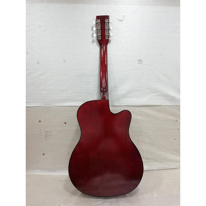 henrix acoustic guitars henrix 38c cutaway acoustic guitar with dual action truss rod, gigbag, picks, string set, strap, cloth & ebook - open box b stock   