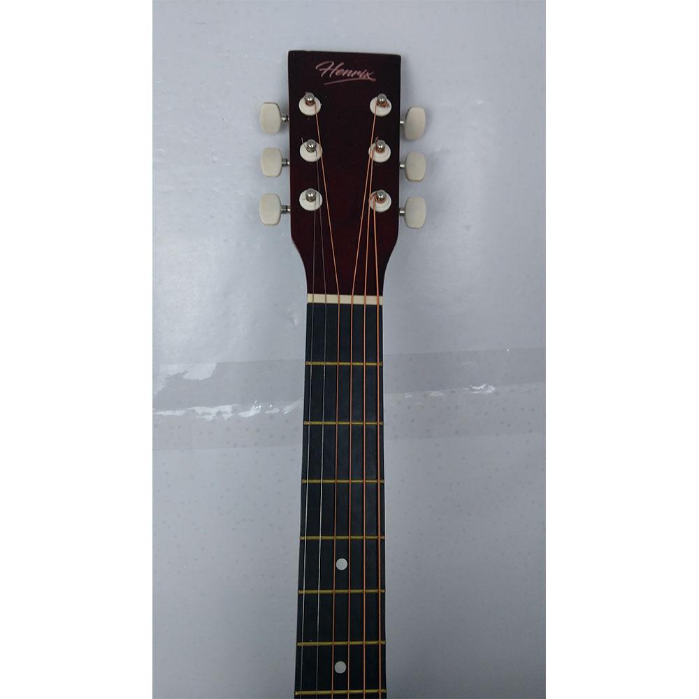 henrix acoustic guitars henrix 38c cutaway acoustic guitar with dual action truss rod, gigbag, picks, string set, strap, cloth & ebook - open box b stock   