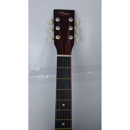 henrix acoustic guitars henrix 38c cutaway acoustic guitar with dual action truss rod, gigbag, picks, string set, strap, cloth & ebook - open box b stock   