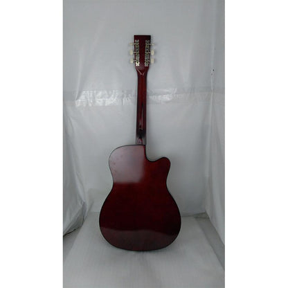 henrix acoustic guitars henrix 38c cutaway acoustic guitar with dual action truss rod, gigbag, picks, string set, strap, cloth & ebook - open box b stock   