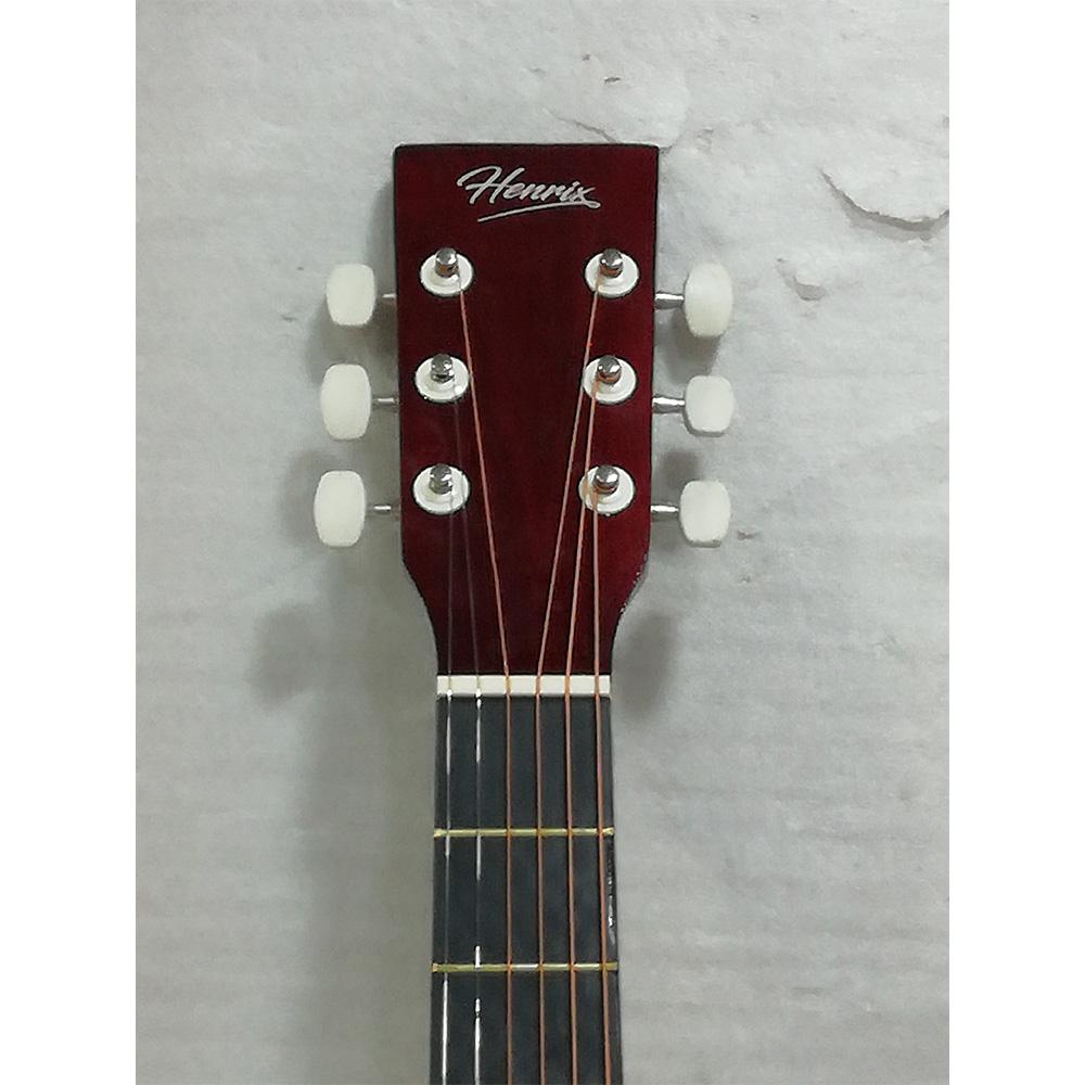 henrix acoustic guitars henrix 38c cutaway acoustic guitar with dual action truss rod, gigbag, picks, string set, strap, cloth & ebook - open box b stock   