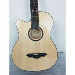 Henrix Acoustic Guitars Henrix 38C Cutaway Acoustic Guitar with Dual Action Truss Rod, Gigbag, Picks, String Set, Strap, Cloth & Ebook - Open Box B Stock