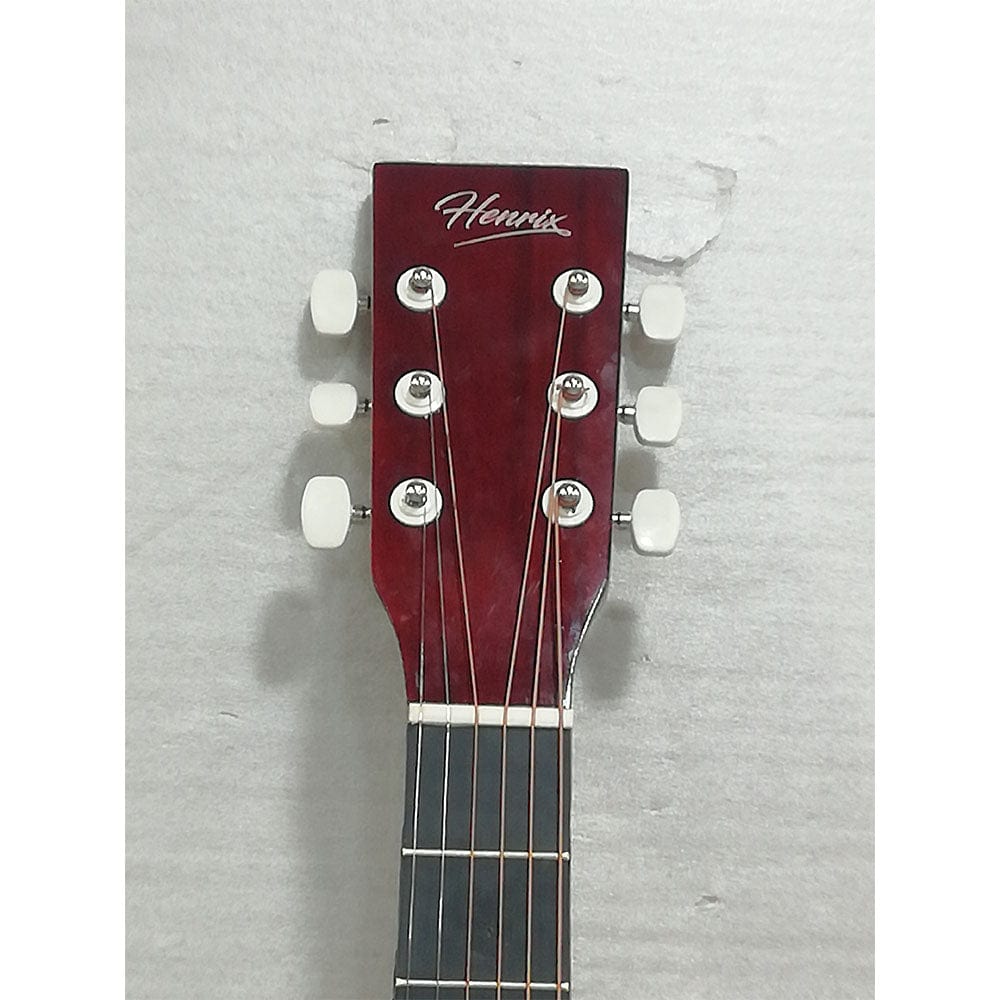 henrix acoustic guitars henrix 38c cutaway acoustic guitar with dual action truss rod, gigbag, picks, string set, strap, cloth & ebook - open box b stock   #barcode_202101680654