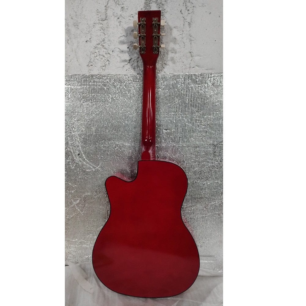 Henrix Acoustic Guitars Henrix 38C Cutaway Acoustic Guitar with Dual Action Truss Rod, Gigbag, Picks, String Set, Strap, Cloth & Ebook - Open Box B Stock