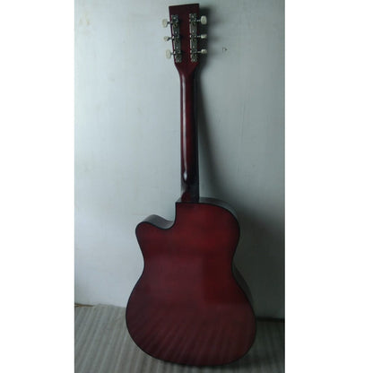 Henrix Acoustic Guitars Henrix 38C Cutaway Acoustic Guitar with Dual Action Truss Rod, Gigbag, Picks, String Set, Strap, Cloth & Ebook - Open Box B Stock