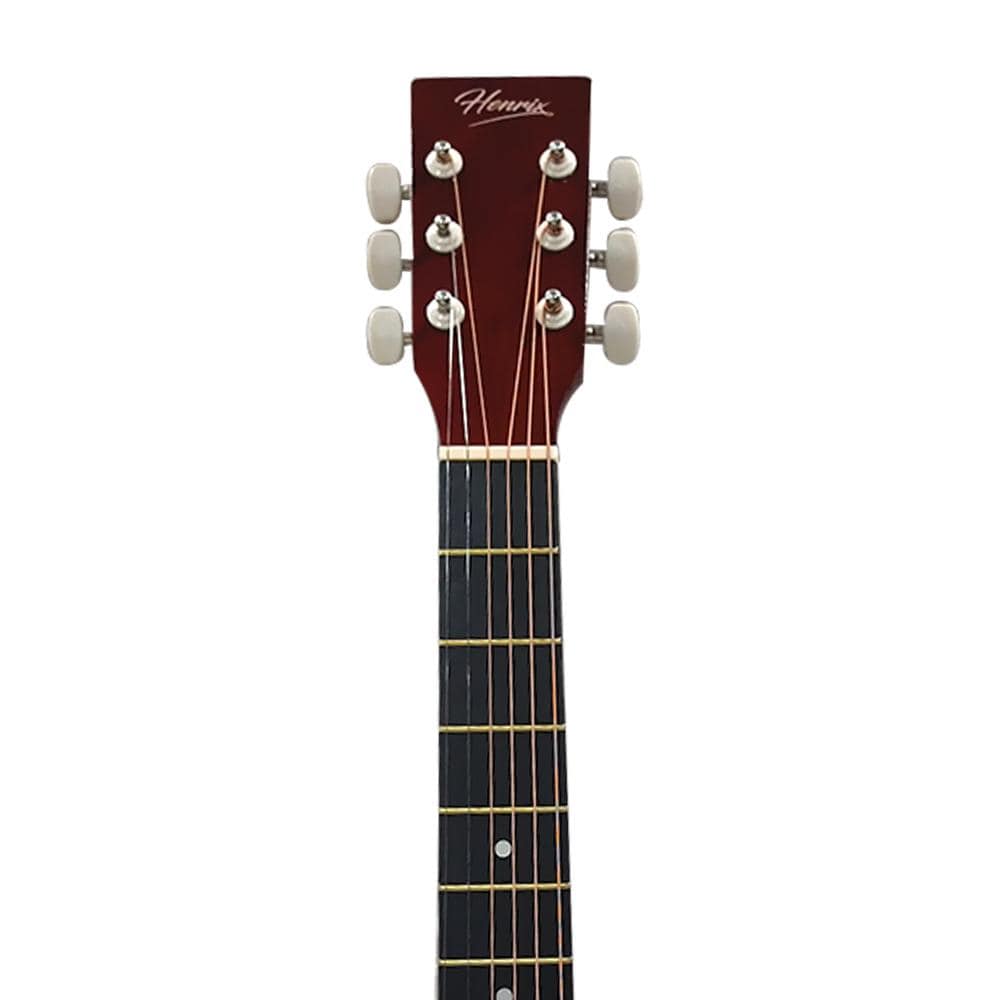 Henrix Acoustic Guitars Henrix 38C Left-Handed Cutaway Acoustic Guitar with Dual Action Truss Rod, Gigbag, Picks, String Set, Strap, Cloth & Ebook - Open Box