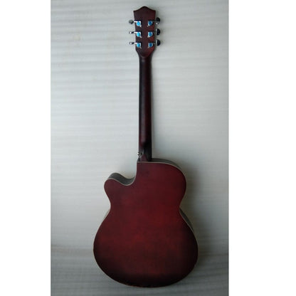 henrix acoustic guitars henrix 40c 40-inch cutaway acoustic guitar with dual action truss rod, gigbag, picks, string set, strap, cloth & ebook - open box b stock   
