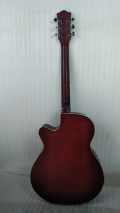 Henrix Acoustic Guitars Henrix 40C 40-Inch Cutaway Acoustic Guitar with Dual Action Truss Rod, Gigbag, Picks, String Set, Strap, Cloth & Ebook - Open Box B Stock