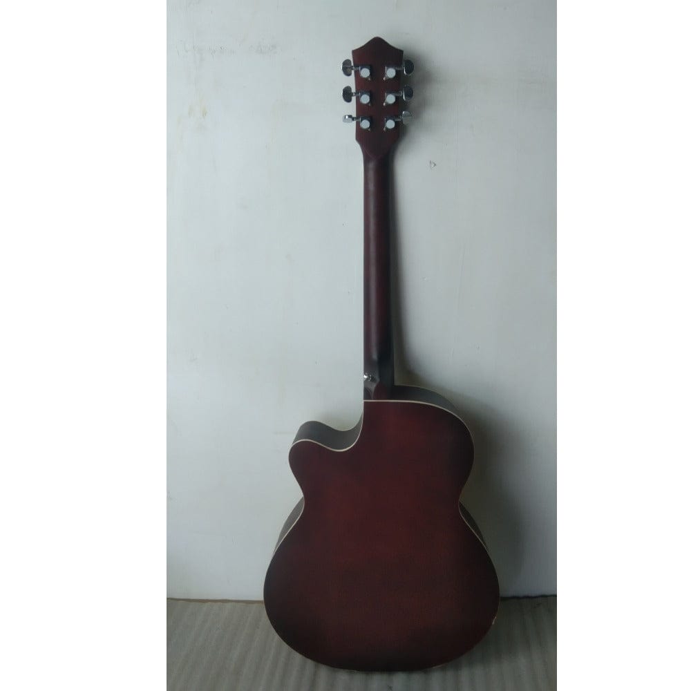 henrix acoustic guitars henrix 40c 40-inch cutaway acoustic guitar with dual action truss rod, gigbag, picks, string set, strap, cloth & ebook - open box b stock   
