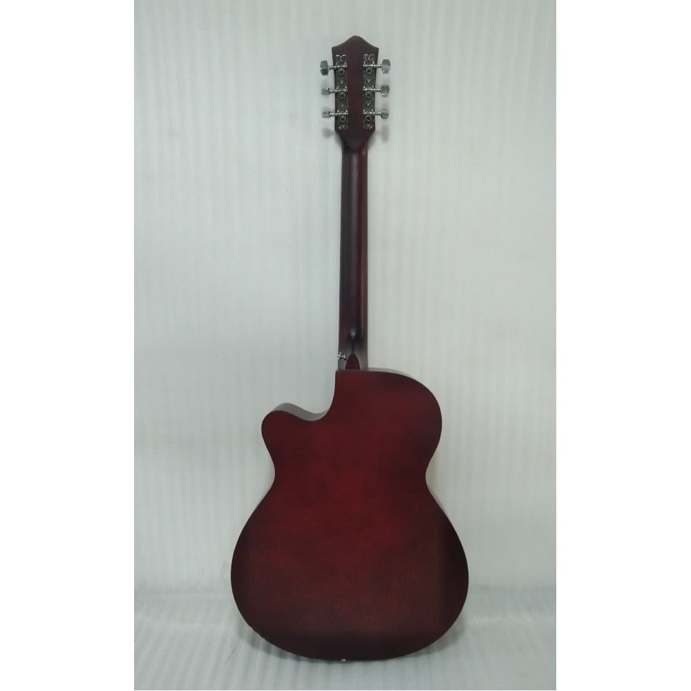 henrix acoustic guitars henrix 40c 40-inch cutaway acoustic guitar with dual action truss rod, gigbag, picks, string set, strap, cloth & ebook - open box b stock   