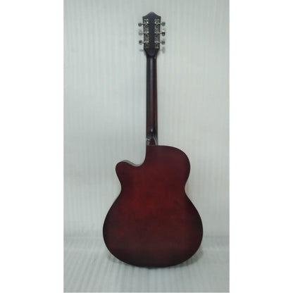 henrix acoustic guitars henrix 40c 40-inch cutaway acoustic guitar with dual action truss rod, gigbag, picks, string set, strap, cloth & ebook - open box b stock   