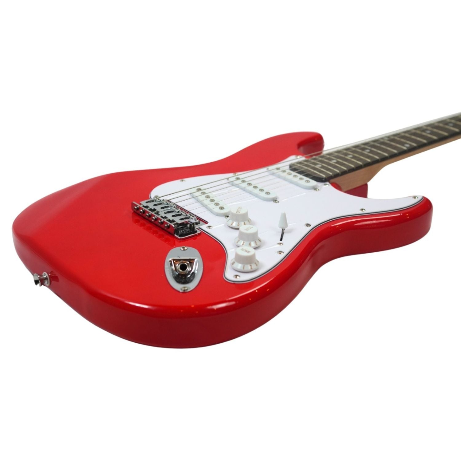 Henrix Electric Guitars Henrix ST 6 String Strat Style Electric Guitar with Amplifier, Gigbag, Tuner, Strap, Picks, Polishing Cloth, Cable & E-Book