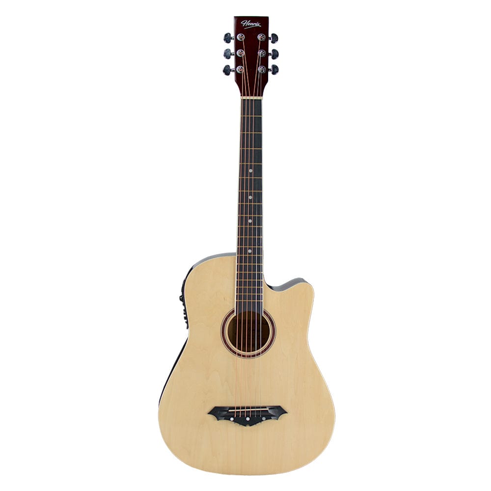Henrix Electro Acoustic Guitars Natural Henrix PRO 38CE 38-Inch 6 String Cutaway Electro-Acoustic Guitar Kit
