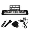 henrix portable keyboards black henrix kb-601 portable 61 full size keys keyboard with adapter and microphone   #color_black,style_single