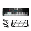 Henrix Portable Keyboards Black Henrix KB-61 Portable 61 Mini Key Keyboard with Adapter and Microphone