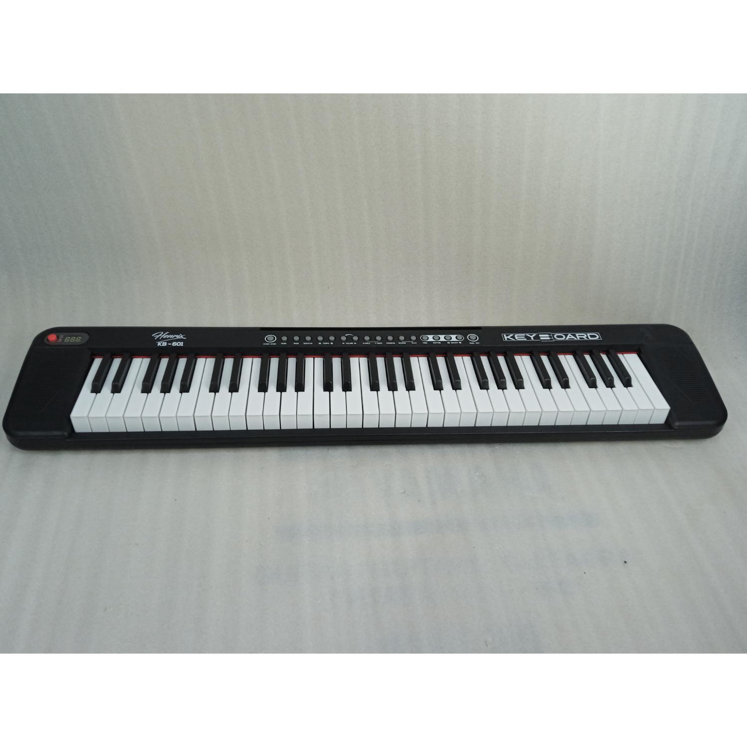 Henrix Portable Keyboards Henrix KB-601 Portable 61 Full Size Keys Keyboard with Adapter and Microphone - Open Box B Stock